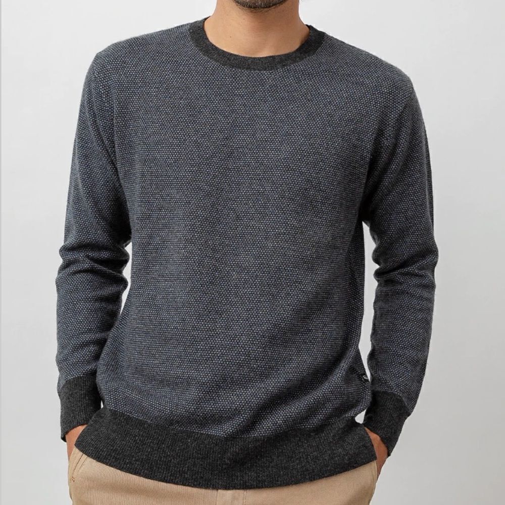 Rails Men’s Lightweight Wool Blend Rune Sweater in Navy Medium